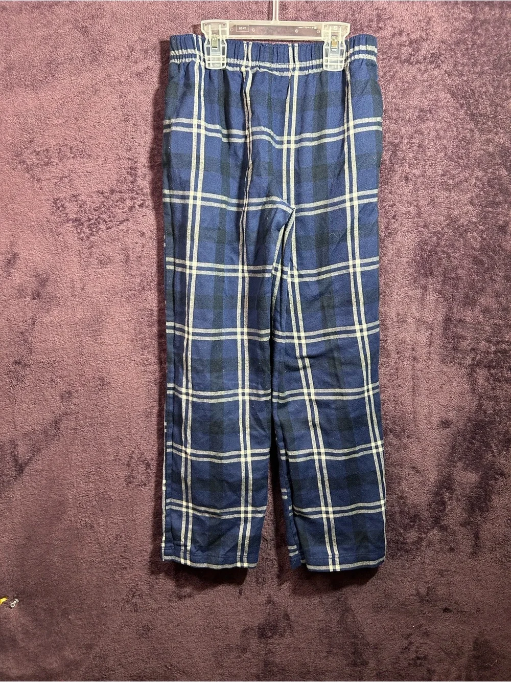 Old Navy Blue and White Plaid Kids Pajama Bottoms